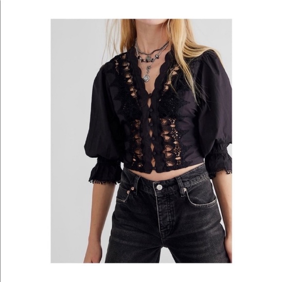 Free People Louella Embroidered Cotton Top - Picture 4 of 14